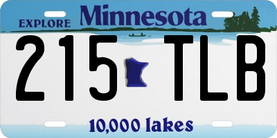 MN license plate 215TLB