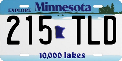 MN license plate 215TLD