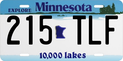 MN license plate 215TLF