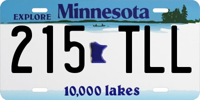 MN license plate 215TLL