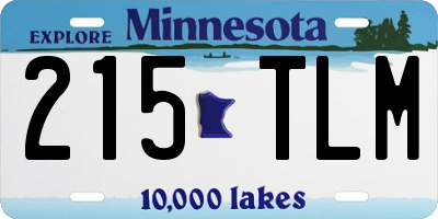 MN license plate 215TLM