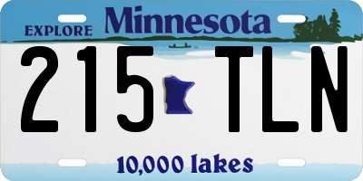 MN license plate 215TLN