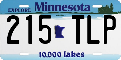 MN license plate 215TLP