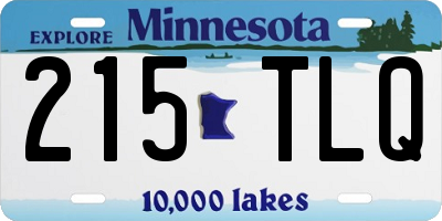 MN license plate 215TLQ
