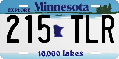 MN license plate 215TLR