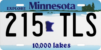 MN license plate 215TLS