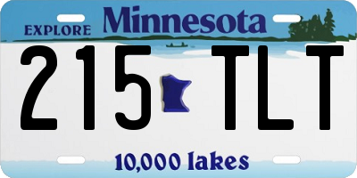 MN license plate 215TLT
