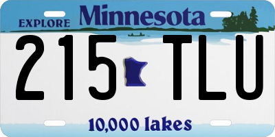 MN license plate 215TLU