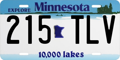 MN license plate 215TLV
