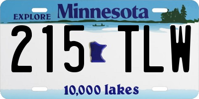MN license plate 215TLW