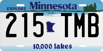 MN license plate 215TMB
