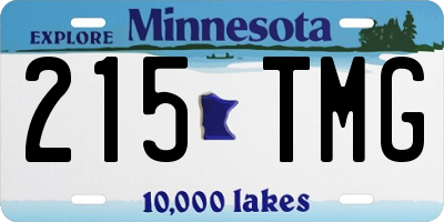 MN license plate 215TMG