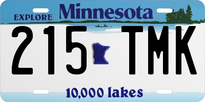 MN license plate 215TMK