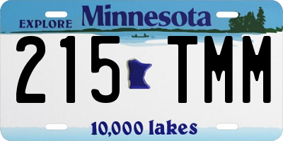 MN license plate 215TMM