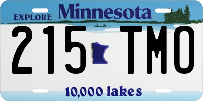 MN license plate 215TMO