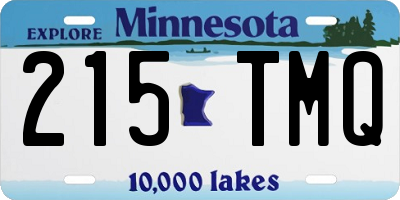MN license plate 215TMQ