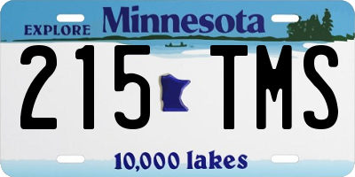 MN license plate 215TMS