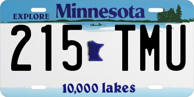 MN license plate 215TMU