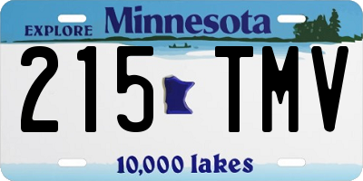 MN license plate 215TMV