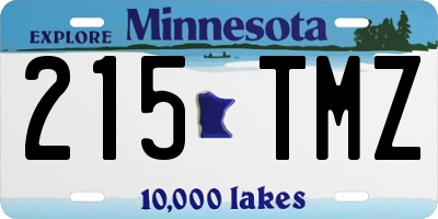 MN license plate 215TMZ
