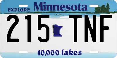 MN license plate 215TNF