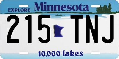 MN license plate 215TNJ