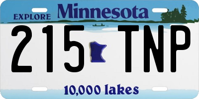MN license plate 215TNP