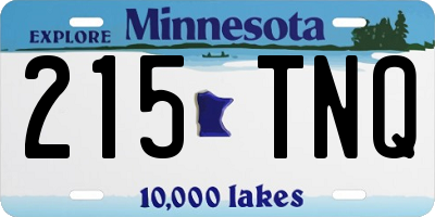 MN license plate 215TNQ