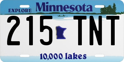 MN license plate 215TNT