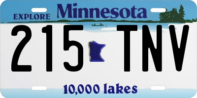 MN license plate 215TNV