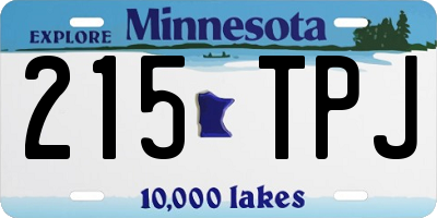 MN license plate 215TPJ