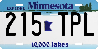 MN license plate 215TPL