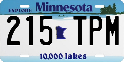 MN license plate 215TPM