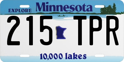 MN license plate 215TPR