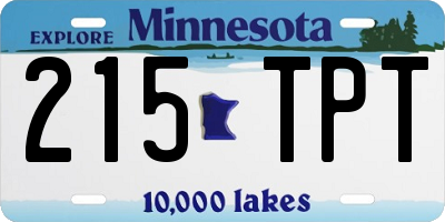 MN license plate 215TPT