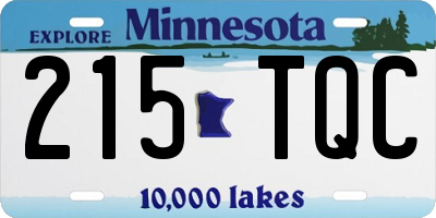 MN license plate 215TQC