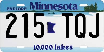 MN license plate 215TQJ