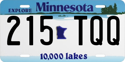 MN license plate 215TQQ