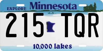 MN license plate 215TQR