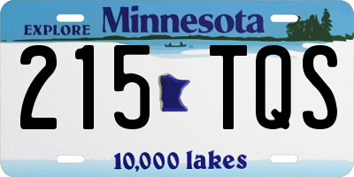 MN license plate 215TQS