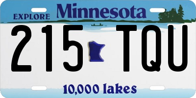 MN license plate 215TQU