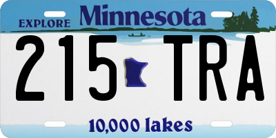 MN license plate 215TRA