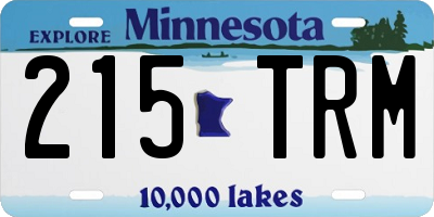 MN license plate 215TRM