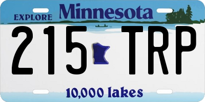MN license plate 215TRP