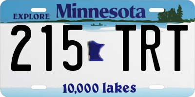 MN license plate 215TRT