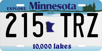 MN license plate 215TRZ