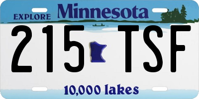 MN license plate 215TSF