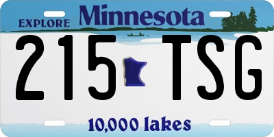 MN license plate 215TSG