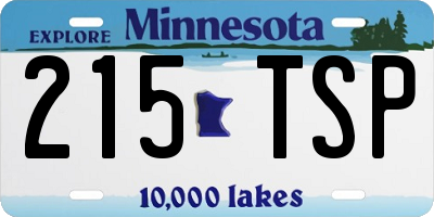 MN license plate 215TSP