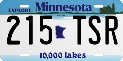 MN license plate 215TSR